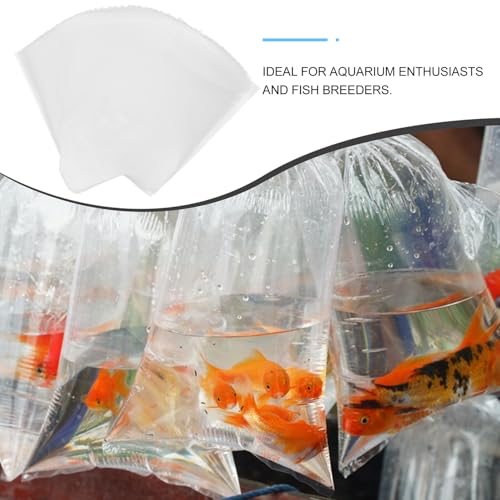 100pcs Sealable Oxygen Fish Transport Bags 15x22cm Live Fish Fry Shipping Pouches for Aquarium and Koi Fry Transportation