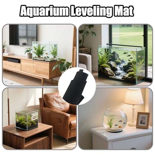 Aquarium Leveling Mat, 21.6 x 13Inch Aquarium Fish Self Leveling Mat for Under Tank, Waterproof Compressible Neoprene Mat, Neoprene Sponge Foam Rubber Sheet Roll Without Adhesive