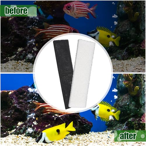 12 Pcs Carbon Filter Foam Pads and Foam Filters Compatible with U4 Range of Internal Underwater Sponge Aquarium Underwater Filter Accessories for Internal Replacement Aquarium Fish Tank