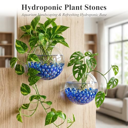DomeStar 1LB Glass Marbles Bulk, Marbles for Vases 0.63 Inch Vase Fillers Dark Blue Glass Beads for Home Decor - color: Dark Blue