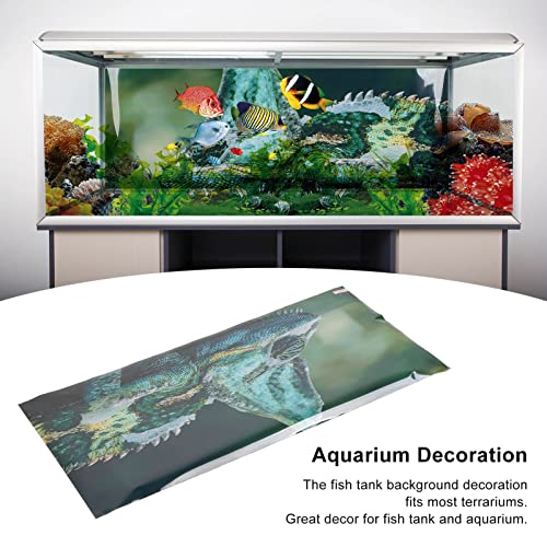 Aquarium Background PVC 3D Effects Fish Tank Decoration Picture, Self Adhesive Aquarium Sticker with Realistic Design, Non Durable Background for Freshwater (61 * 41CM) - size: 61*41CM