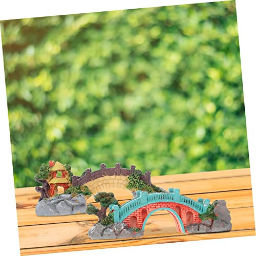 2pcs Resin Bridge Ornament for Fish Tank and Aquarium Decoration Lightweight Landscape Decor for Aquatic Environments for Use Style