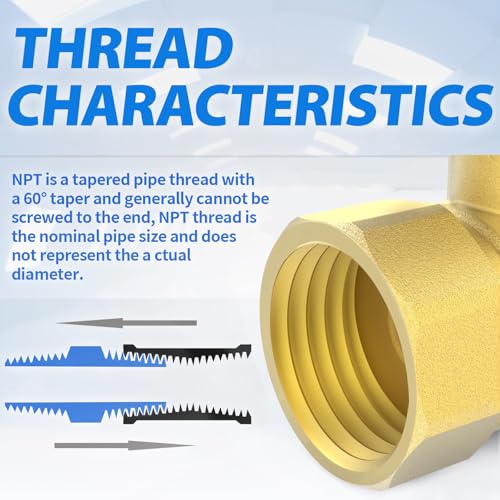 ChillWaves Brass Ball Valve, Air Compressor Ball Valve Shut Off Switch 1/2" NPT Male x 1/2" NPT Female Thread Pipe Fitting(2-PACK) - size: 1/2" MNPT x 1/2" FNPT, style: PACK OF 2