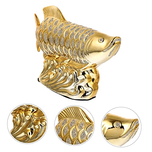 BESPORTBLE Unique Desktop Fish Adornment Ceramic Craft Fish Tank Décor Adornment Scene