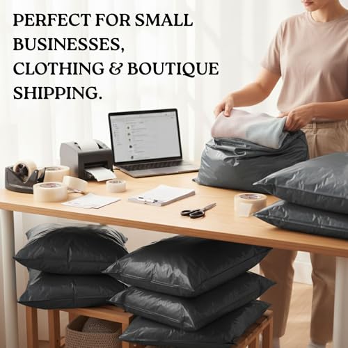 Large Shipping Bags | Jumbo Poly Mailers for clothes | Strong Thick Mailing Bags with Self Adhesive | Self Sealing Shipping Envelopes (17x24-25 Bags) - size: 17x24 - 25 Bags