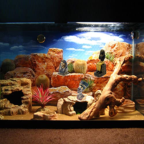 Ancient Egypt Pharaoh Aquarium Fish Tank Decorations Decor (Set of 3) Sphinx Mummy Priest Skull Statue Sculpture Reptile Turtle Lizard Spider Tanks Terrarium Décor Ornament Pet - color: Ancient Egypt B