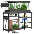 40-50 Gallon Fish Tank Stand: Heavy Duty Aquarium Stand with Power Outlets and Cabinet for Fish Tank Accessories Storage - Metal Frame, 1000LBS Capacity, Suitable for Fish & Reptile Terrariums