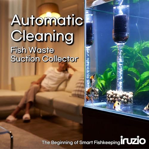 Aquarium Cleaner 2-in-1 – Medium V2 (10.6–17.7 in Water Depth) | Air Pump Powered | Removes Debris on Top of the Substrate | Reduces Floating Fine Particles - size: Medium V2