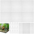 8 Pack Aquarium Lid, Fish Tank Lid with 12 Clips, Plastic Grid Panel Cover for Fish Tank Top, Aquarium Divider Board, Isolation Plate for Filter Tray, Terrarium Lids, 11.8 x 11.8 Inch
