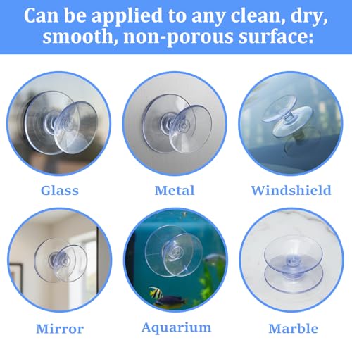 30 Pcs Double Sided Suction Cups, 0.8/1.18/1.4 Inch Clear Plastic Sucker Pads Without Hooks Non-Slip Small Suction Cups for Glass Table, Mirror, Aquarium