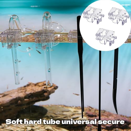 3Pcs Acrylic Aquarium Hose Holder Practical Tube Clips Aquarium Water Pipe Clamp for Fish Tank Water Pump Pipe Mounting