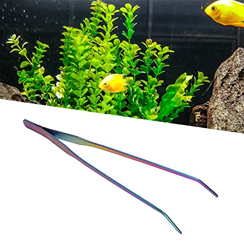 27cm Stainless Steel Aquarium Tweezers for Aquariums, Great Planting and Feeding Pliers Tools (Clip Folded 27cm)