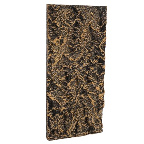 AYNEFY Reptiles Reptile Decorative Supplies, Rock Terrarium Background 3D Rock Stone Background Decorations Backdrop for Fish Reptiles Amphibians Turtles Reptile (26.5 * 12.5cm) - size: 26.5*12.5cm
