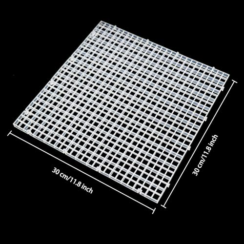 ALEGI 24 Pcs Aquarium Fish Tank Divider Plastic Egg Crate Aquarium Filter Bottom Tray Grid Isolation Board Partition Net Pane Separator (L 24pcs) - size: L 24pcs