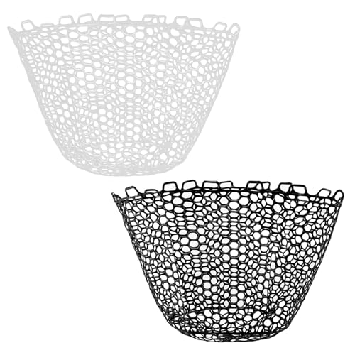 Alwonder Fishing Nets Silicone Replacement Netting, Clear Black Fly Ice Fishing Net Landing Kayak Nets Without Handle for Freshwater Saltwater Foldable Soft Flexible Trout Net Silicone Mesh