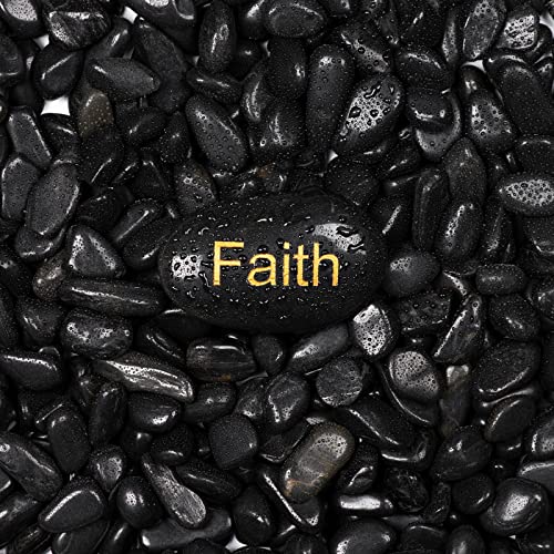 11lbs Black Natural River Rocks, High-Polished Pebbles for Plants Garden, 0.3-0.8 inch Decorative Stones, Ideal for Fish Tank, Vases, Home Decor and Garden Landscaping,Black - size: 11 Pounds, style: Black