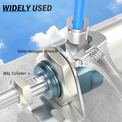 TAILONZ PNEUMATIC 304 Stainless Steel Male Straight 4MM Tube OD x M6 Thread Push to Connect Fittings PC4-M6 (Pack of 2) - size: 4mm OD M6