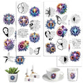 UV DTF Cup Wraps, 4 Sheets Bible Quotes Transfer Stickers for 16oz Glass, Rub On Decals for Tumblers and Candlestick - style: Bible Quotes