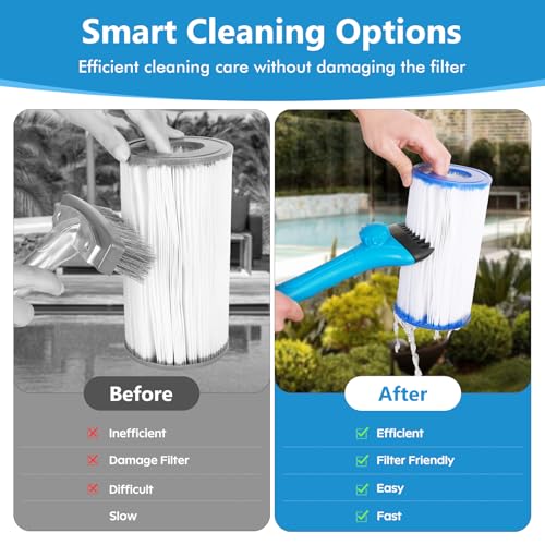 Pool Filter Cleaner Tool - High Pressure Water Sprayer for Pool & Hot Tub Cleanings - Durable Pool Filter Cleaning Tool with Ergonomic Handle - Compatible with Most Cartridge Filters