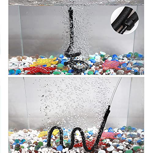 Bendable Bubble Wall 120cm/47inch Black Aquarium Air Curtain Bubble Air Diffuser Flexible Air Bubble Rubber Tube for Aquarium Fish Tank