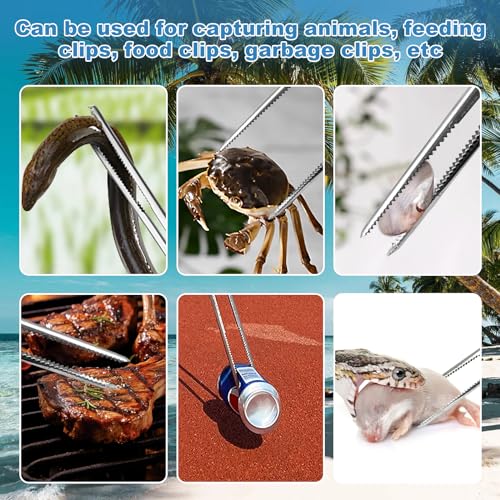 Heavy Duty Snake Feeding Tongs,15" Extra Long Stainless Steel Reptile Feeding Tongs Tweezers for Ball Python,Fish Aquariums, Reptiles Snakes, Tank Accessories Terrarium Supplies
