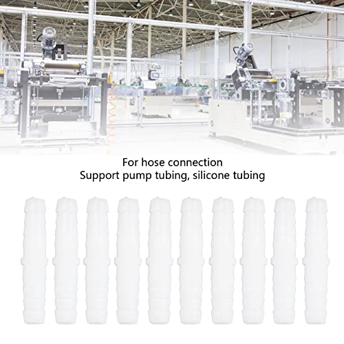 Plastic Hose Barb Fitting, 6mm Straight Equal Barbed Splicer, PE Material, 10 Pieces, for Aquarium and Water Tubing - size: 6-6mm straight through