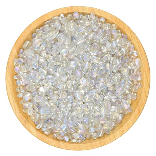 1Lb/460g Irregular Sea Glass Stones Artificial Crystal Gem Pebbles for Aquarium/Turtle Tank/Terrarium/Flowerpot/Vase Landscape Ornament Decoration, Hyun White - color: Hyun White