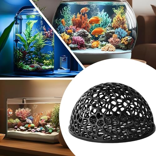 Shrimp Hides for Aquarium, Betta Fish Accessories | Shrimp Dome Hi De Cave for Aquarium Cave Lounge | Fish Tank Tunnel | Hammock Aqua-rium Decor for Small Fishes to Rest, Feed, Play & Breed