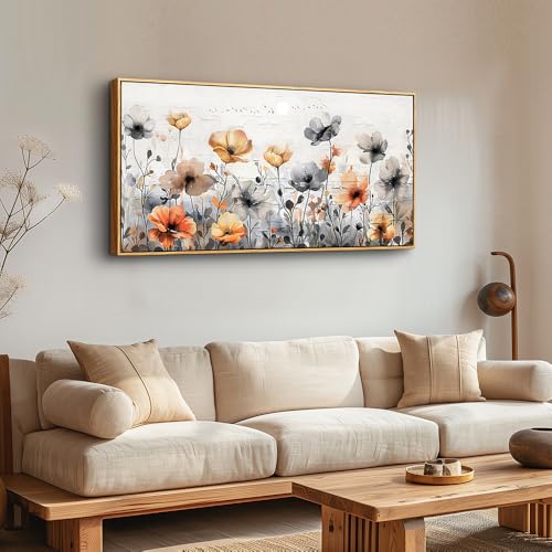 ZUITINGHUA Wood Framed Canvas Wall Art For Living Room Wall Decor For Bedroom Office Wall Decorations Flowers Landscape Paintings Farmhouse Pictures Artwork Room Aesthetic Home Decor 20x40 In - color: Flowers Wood Framed 1, size: 40"L x 20"W