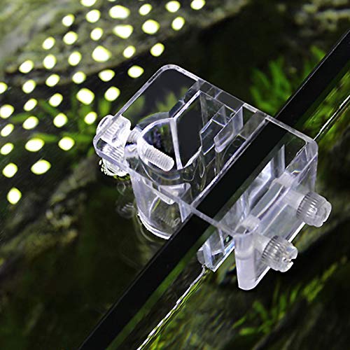 Quluxe 2 Pcs Acrylic Aquarium Soft Tube Fixture Holder Hose Clamps Fixing Clip for Holding Doing Pump Soft Hose