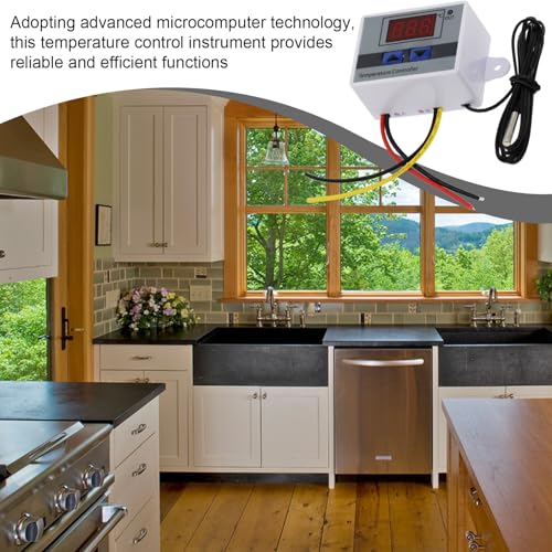 Electric Digital Thermostat - Precision Temperature Controller, Smart Heating Regulator, Adjustable LCD Display | Functional Heat Mat Thermostat for Baseboard Heater, Incubator, Aquarium