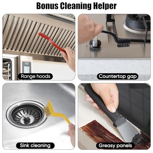 Crevice Cleaning Brush,8 Pcs Cleaning Supplies,Hard Bristle Crevice Cleaning Brush,Crevice Cleaning Brushes for Household Use Bathroom Tiles Kitchen Practical and Durable