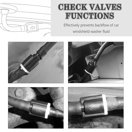 2PCS Windshield Washer Check Valve Replacement OEM#85381-AE020,Front Windshield Washer Nozzle Check Valve Compatible with Toyota,Perfect Windshield Sprayer Nozzle Repair Kit