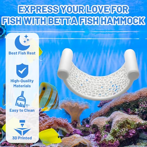 2 PCS Betta Hammock, Betta Fish Hammock for Aquarium, Betta Hammocks for Small Tank, Beta Hammocks, Beta Bed, Black and White