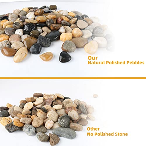 18-lb Bulk Bag Pebbles for Plants 1-1.5 ” Aquarium Gravel River Rocks Garden Outdoor Decorative Stones