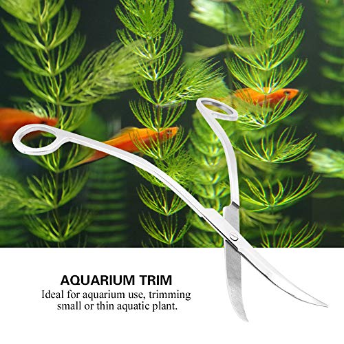 Aquarium Scissor, Aquarium Plant Scissors Stainless Steel Water Plant Trim Tool Aquatic Plant Aquarium Fish Aquatic Plant Cleaning Tools(Scissors) Scrapers