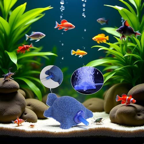 Blue Turtle Aquarium Bubble Air Stone Diffuser Fish Tank Aerator Oxygen Pump Ornament Decor Aquarium Air Pump Accessories