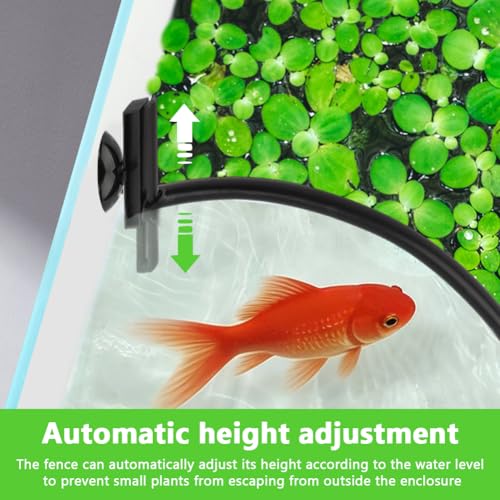 Aquarium Floating Plant Barrier, Self-Adjusting Aquarium Plant Corral, Automatically Adjusts Height with Water Level for Floating Plants, Aquariums