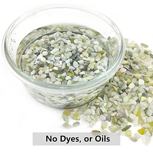 YISZM 5LB Succulent and Cactus Pebbles, 1/5 Inch Jade Natural Decorative Polished Stones, River Rocks for Plants, Vases and Outdoor Gardening - color: Jade, size: 5 Pounds