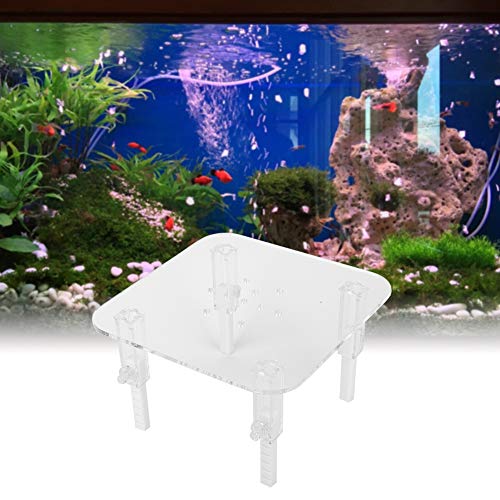 Protein Skimmer Stand, Transparent Protein Separator Bracket Adjustable Height Acrylic Protein Skimmer Bracket Protein Separator Heightening Accessories for Aquarium Fish Tank - size: Middle