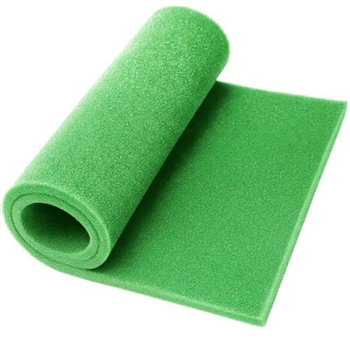 Washable Foam Filter Material for Uni Filter BF-1 BF1, 65-PPI Motorcycle Foam Air Filter Sheet, Cut-to-Size Pre-Filter Sponge for ATV/UTV Dirt Bike Lawn Mower Engines,15''x18''x5/8'', Green - color: Green