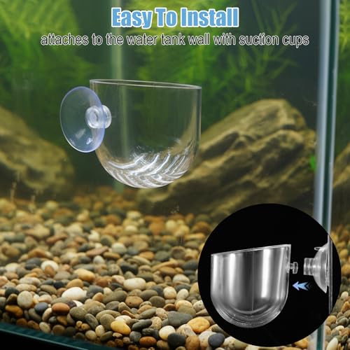 Suction Cup Plant Holder, 3 Pcs ABS Aquarium Plant Holder Transparent Fish Tank Plants Holder Aquatic Plants Cup for Aquascape Decoration