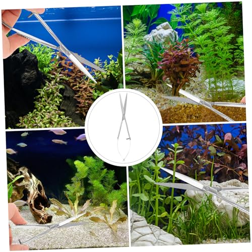 BESPORTBLE Professional Stainless Steel Aquarium Scissors Durable Spring Design for Easy Trimming of Water Plants Portable Fish Tank Tool for Precise Maintenance