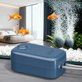Aquarium Air Pump, Dual Outlet Quiet Oxygen Aerator Pump for Fish Tanks, Adjustable Air Valve Complete Bubbler Kit for Small Aquariums - size: Up to 200 Gallons