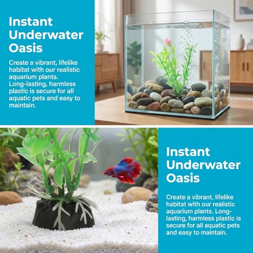 TOYANDONA 20pcs Aquarium Plants Artificial Plastic Fish Tank Decorations Underwater Aquatic Plants for Freshwater Fish Tanks Household Aquarium Décor