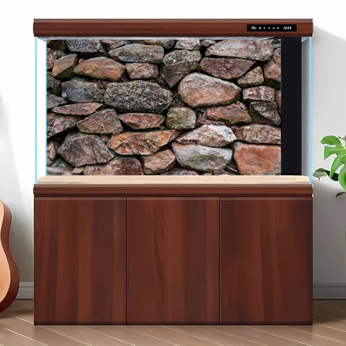 Stone Aquarium Background Natural Rock Fish Tank Background Rocky Glass Terrarium Background Stone Rock Reptile Habitat Background Poster Stone Wall Aquarium Background Poster Wallpaper 36x18in