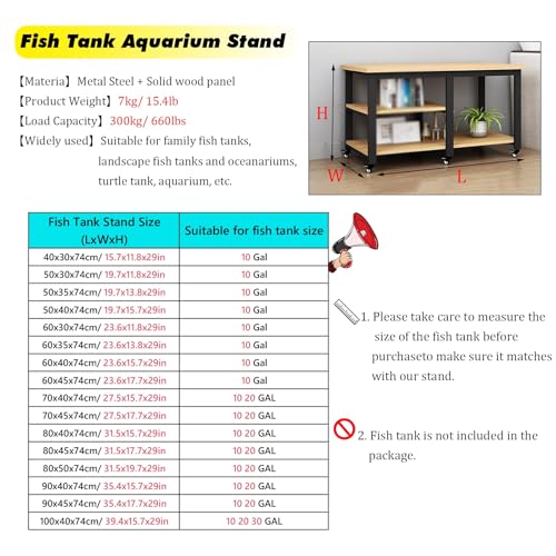 Multi-Tier Aquarium Stand & Reptile Rack, Rolling Pet Tank Organizer for Turtle & Aquatic Displays, Durable Long Cabinet for Fish & Terrarium Setup - color: #1, size: 50x30x74cm/19.7x11.8x29in