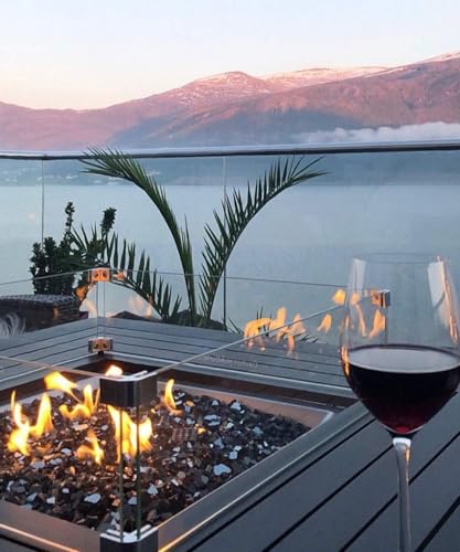 NUPICK 10 Pound Fire Glass, 1/2 Inch Reflective Fire Glass, Fit with Fire Pit Glass and Fireplace Glass, Black - color: Black, size: 10 Pound (1/2")