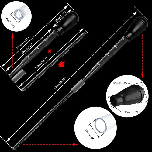 Aquarium Multifunction Dropper Pipette Manual Cleaner Water Changer Cleaning Tool Siphon Dropper Remover 30ml Coral Feeder Waste Cleaner for Fish Tank Aquarium Clean Tool, Black - color: Black
