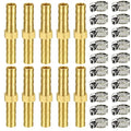 Joywayus 3/8" ID Hose Barb Fitting Hex Union Brass Fitting Water/Fuel/Air with 20 Stainless Steel Clamps(Pack of 10) - size: 3/8 Inch, style: 10PCS